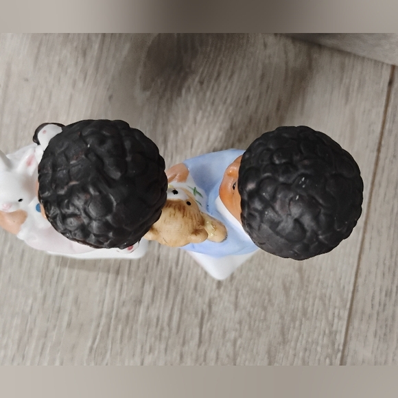 Vintage Homco 1430 Figurines "Children Ready For Bedtime" Ceramic Set Of 2 - Picture 9 of 11